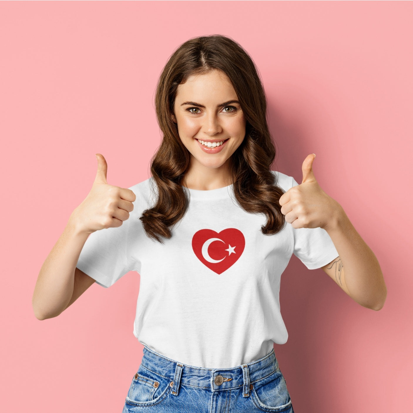 Bügelbild Türkei Herz