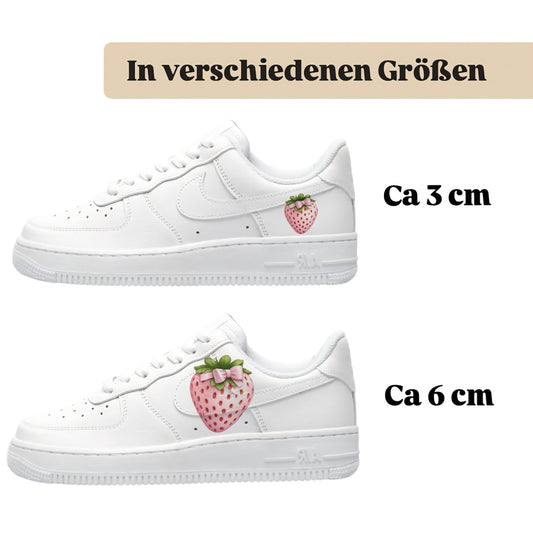 Bügelbild für Schuhe zum selber personalisieren custom Sneaker Erdbeere