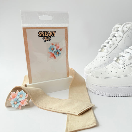 Sneakytats "Rose-blaue Blumen 0014"