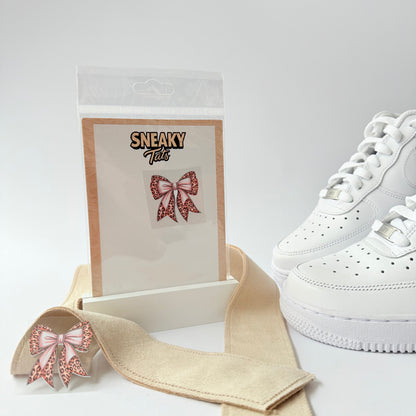 Sneakytats "Schleife Tigermuster rosa 0028"