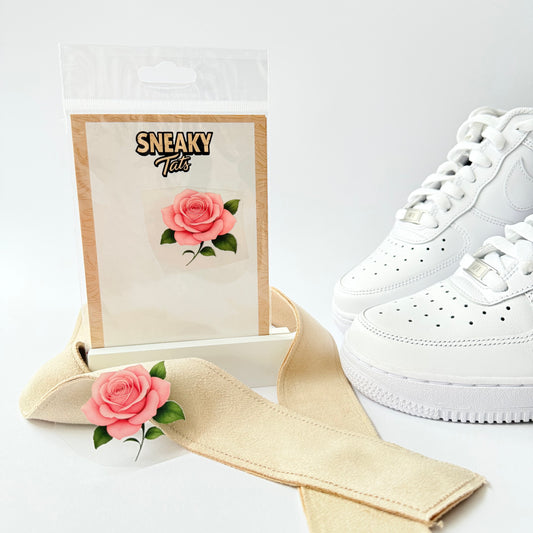 Sneakytats "Rose mit Blättern  0071"
