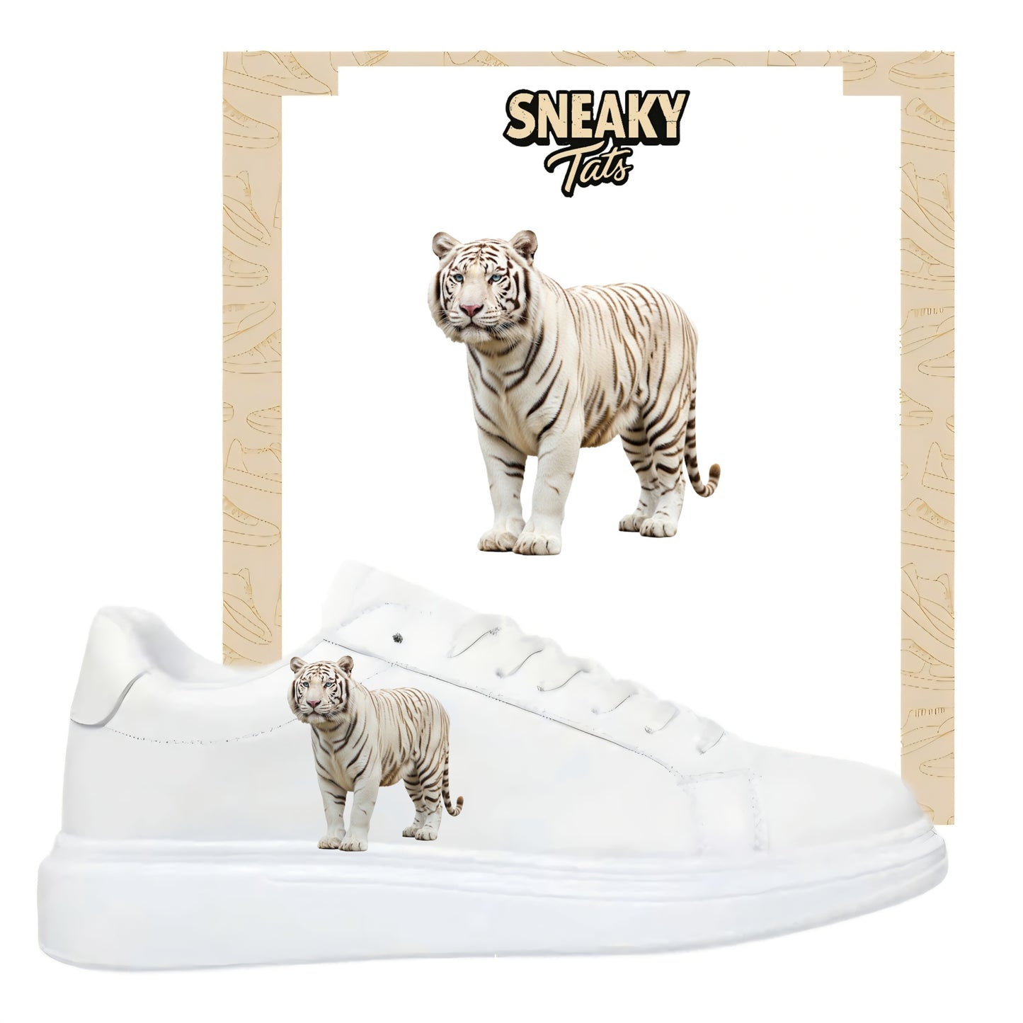 Sneakytats "weißer Tiger 0517"