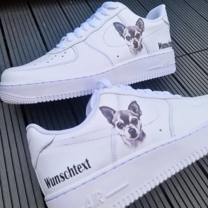 Air Force 1 "Pinscher gezeichnet Wunschtext"