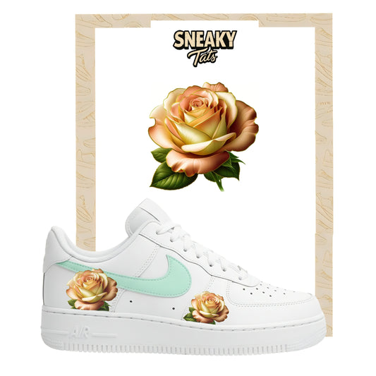 Sneakerfolien für Custom Sneaker Nike Air force 1 und Jordan altgelb Rose