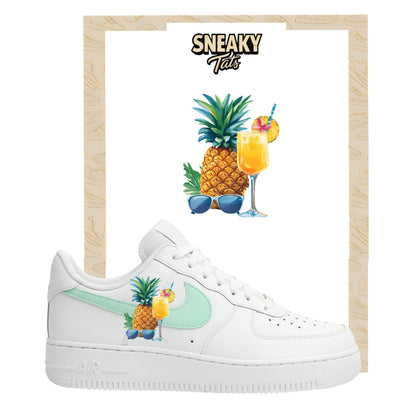Bügelfolien für Nike Air force 1 und Jordan Ananas Cocktail