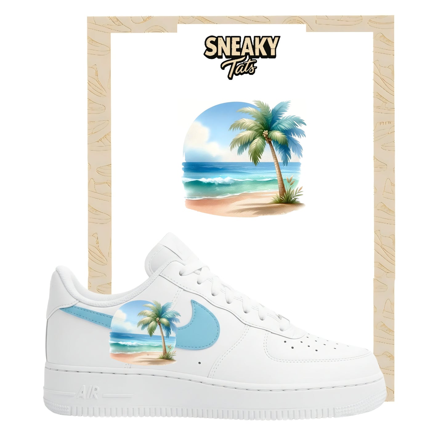 Bügelfolien für Nike Air force 1 und Jordan  Beach