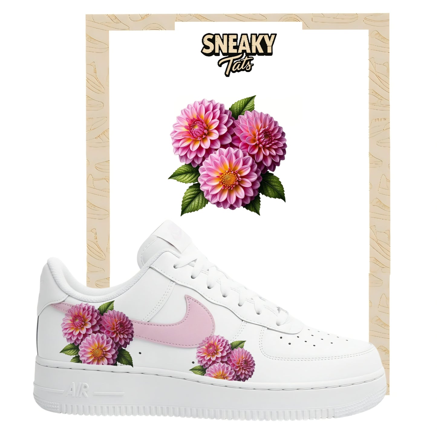 Sneakerfolien für Custom Sneaker Nike Air force 1 und Jordan Blume