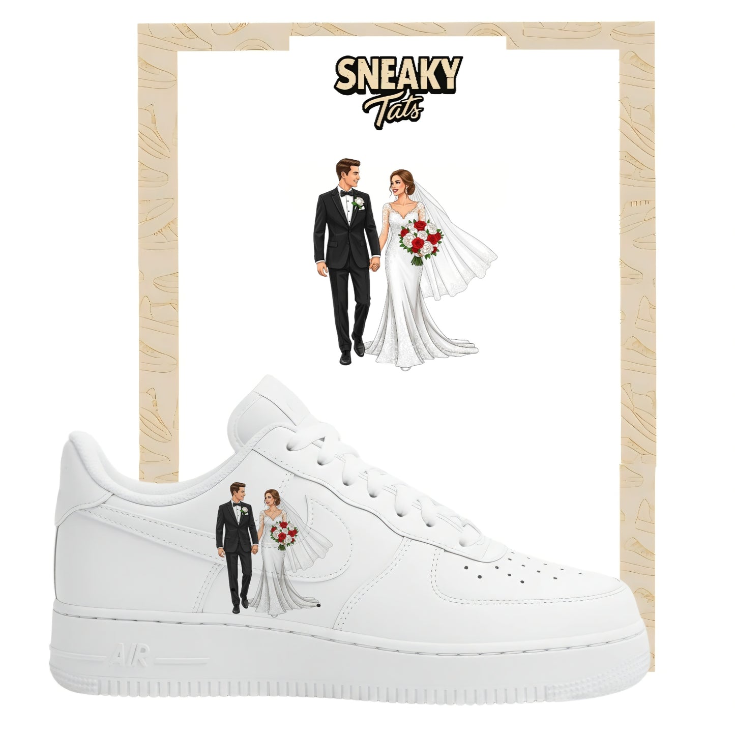 Sneakerfolien für Nike Air force 1 und Jordan Bride and Groom