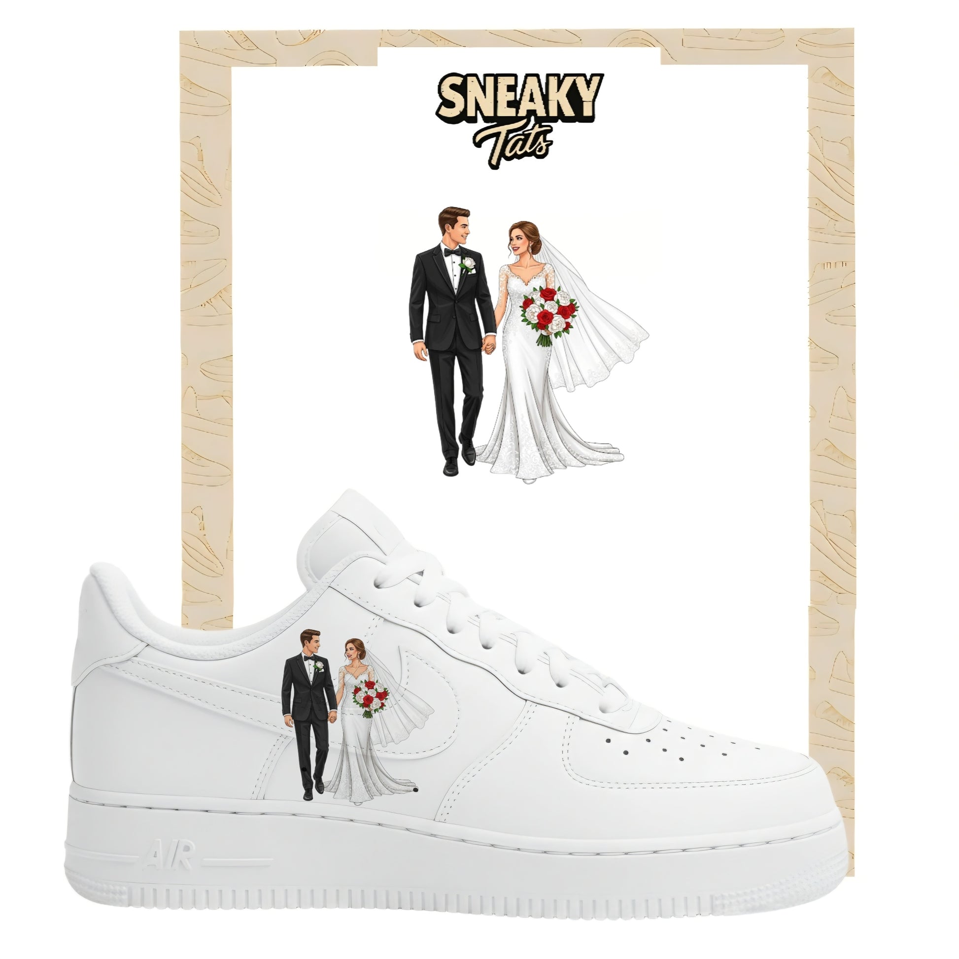 Sneakerfolien für Nike Air force 1 und Jordan Bride and Groom