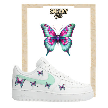 Sneakerfolien für Nike Air force 1 und Jordan Schmetterlinge bunt