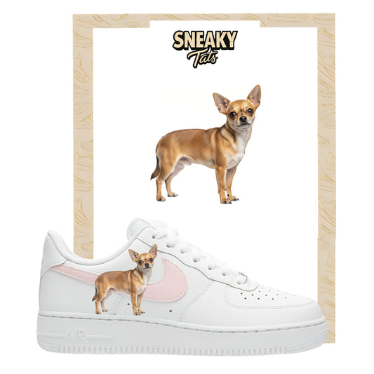 Bügelfolie für Nike Air force 1 und Jordan Chihuahua