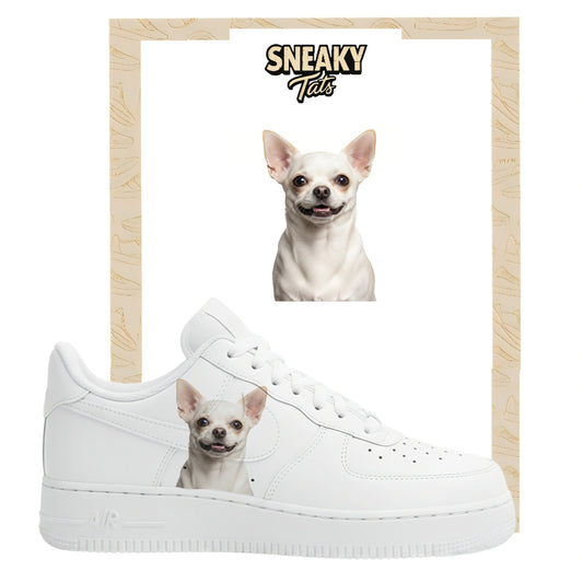 Bügelfolie für Nike Air force 1 und Jordan Chihuahua