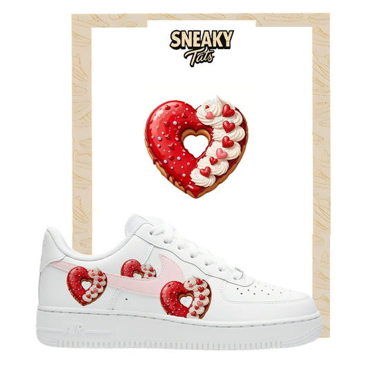 Bügelfolien für Nike Air force 1 und Jordan Donut Herz