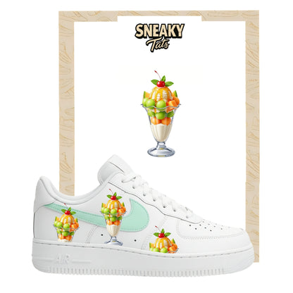 Bügelfolien für Nike Air force 1 und Jordan Eisbecher mit Melone