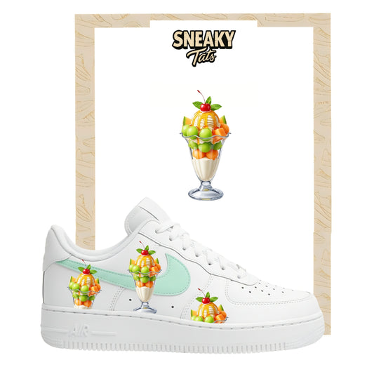 Bügelfolien für Nike Air force 1 und Jordan Eisbecher mit Melone