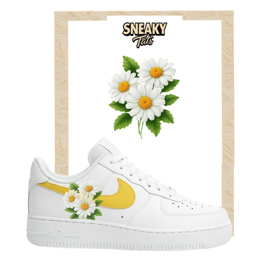 Sneakerfolien für Custom Sneaker Nike Air force 1 und Jordan Gänseblümchen