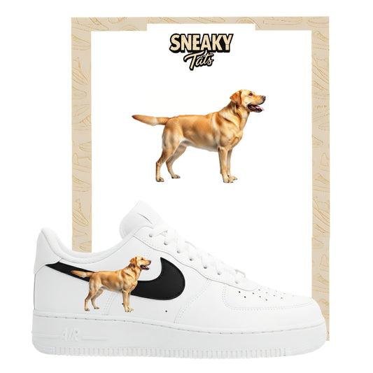 Bügelfolie für Nike Air force 1 und Jordan Golden Retriever