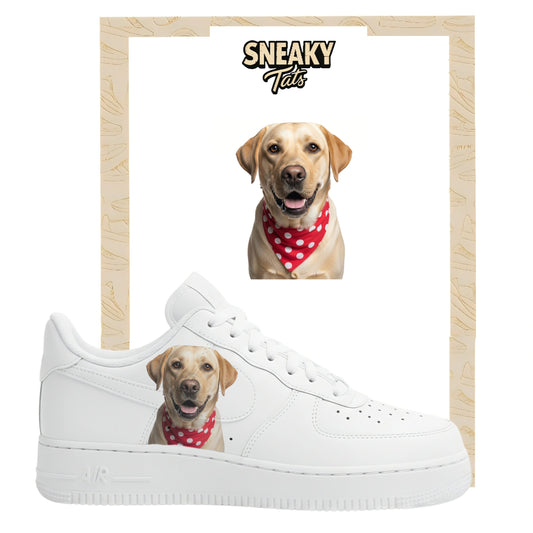 Bügelfolie für Nike Air force 1 und Jordan Golden Retriever