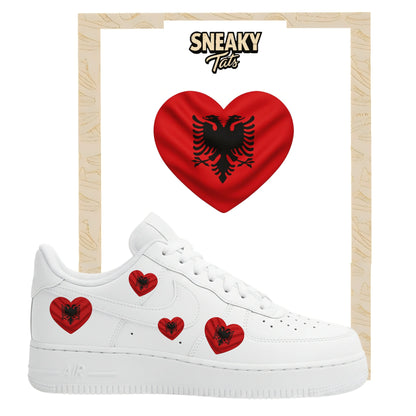 Bügelfolie für Nike Air force 1 und Jordan Herz Albanien