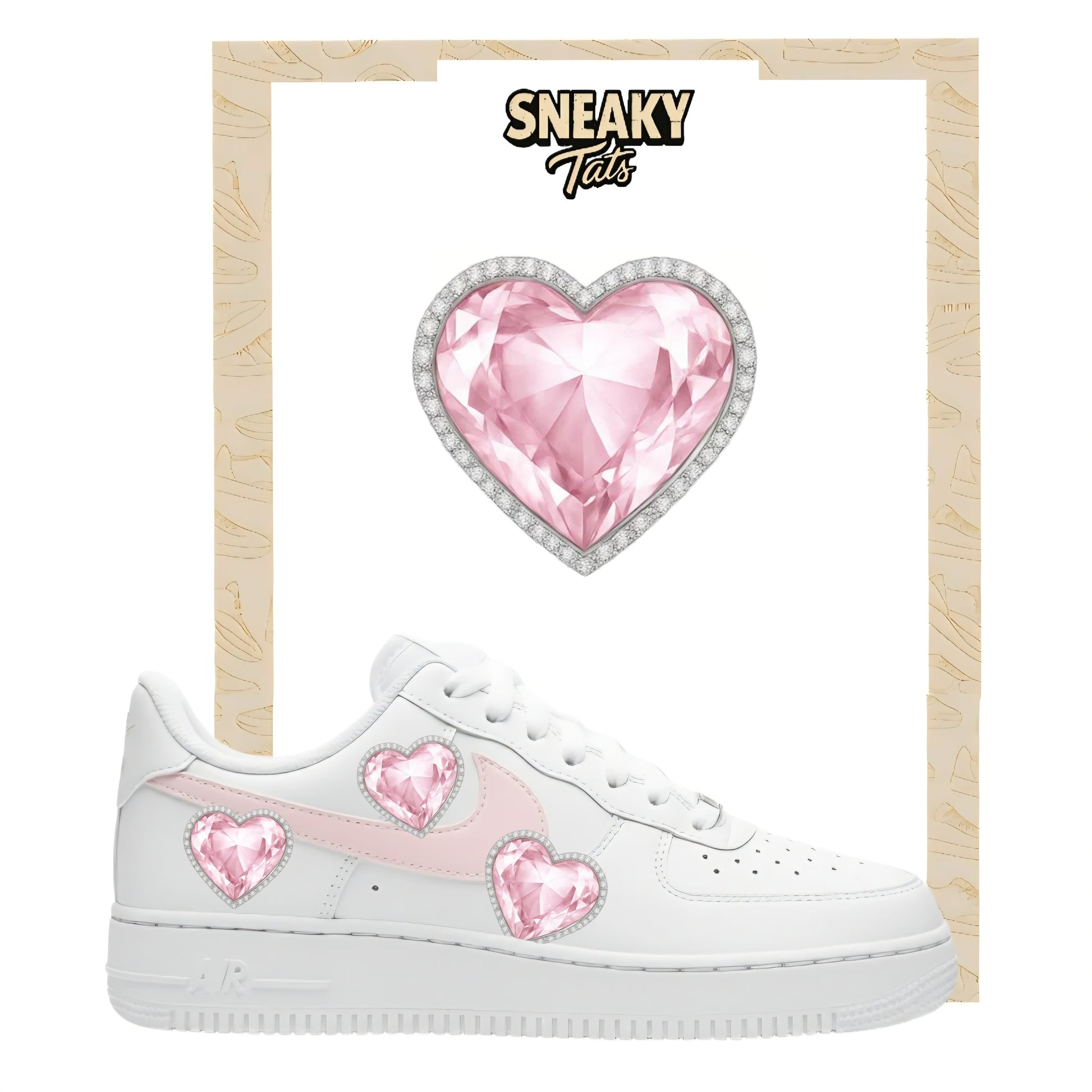 Bügelfolien für Nike Air force 1 und Jordan Herz Diamant