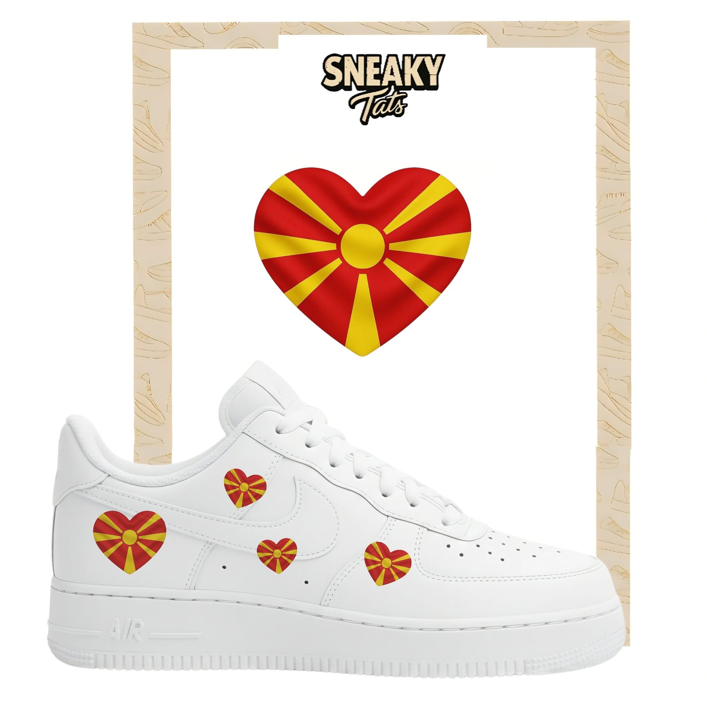 Bügelfolie für Nike Air force 1 und Jordan Herz Mazedonien