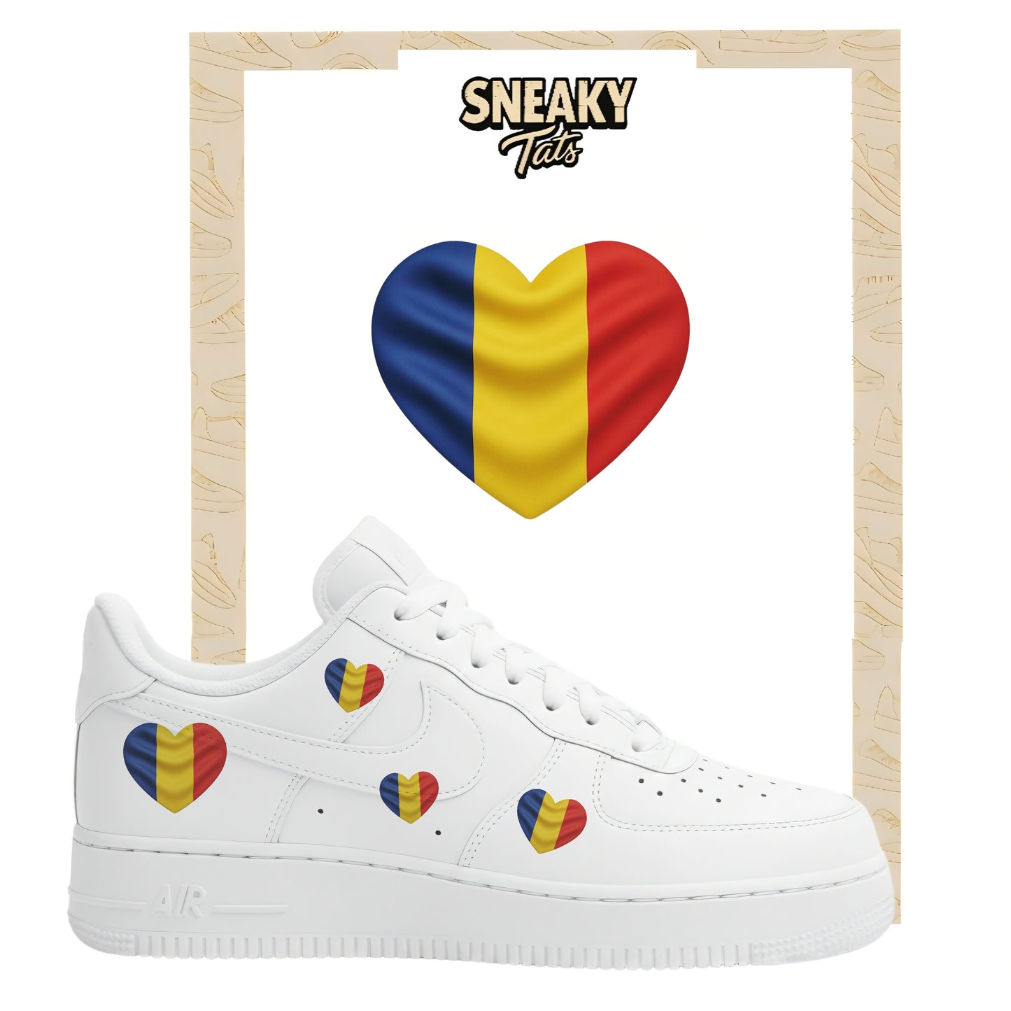 Bügelfolie für Nike Air force 1 und Jordan Herz Rumänien