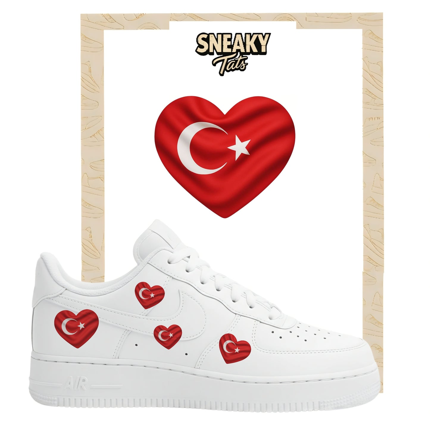 Bügelfolie für Nike Air force 1 und Jordan Herz Türkei