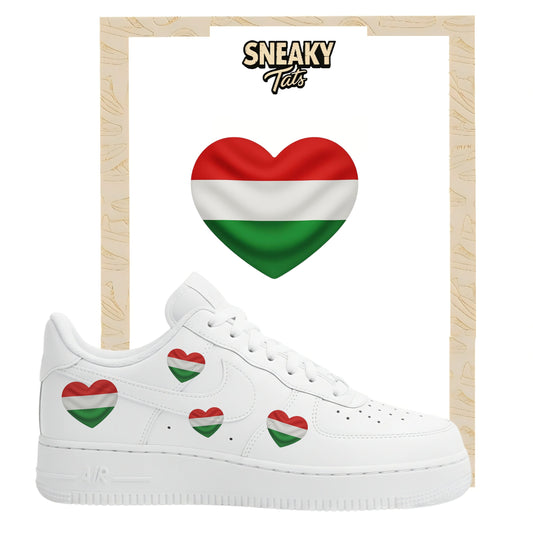 Bügelfolie für Nike Air force 1 und Jordan Herz Ungarn