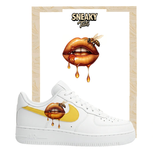 Bügelfolien für Nike Air force 1 und Jordan Honig Lippen