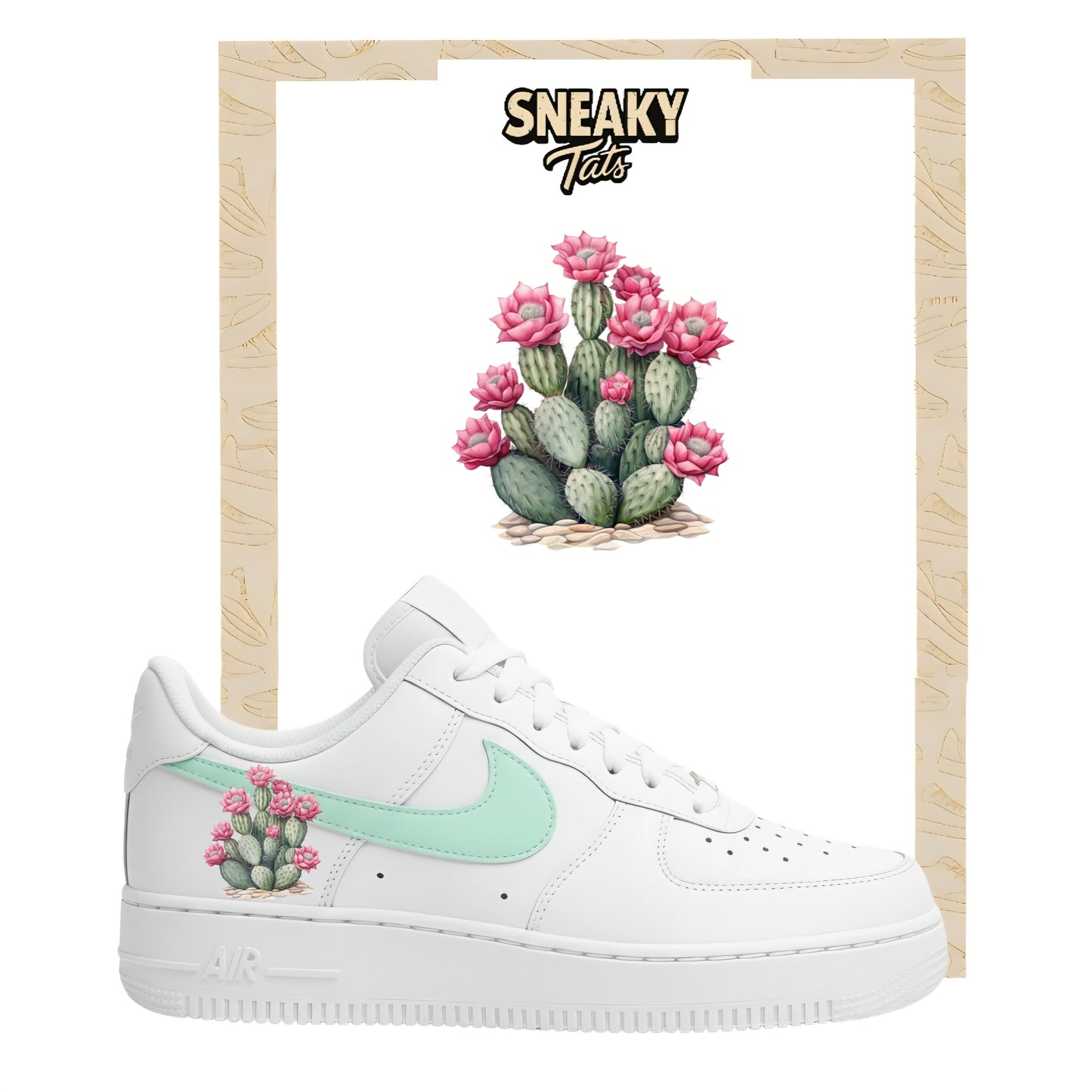 Sneakerfolien für Custom Sneaker Nike Air force 1 und Jordan Kaktus