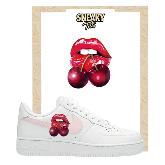 Bügelfolien für Nike Air force 1 und Jordan Kirsch Lippen