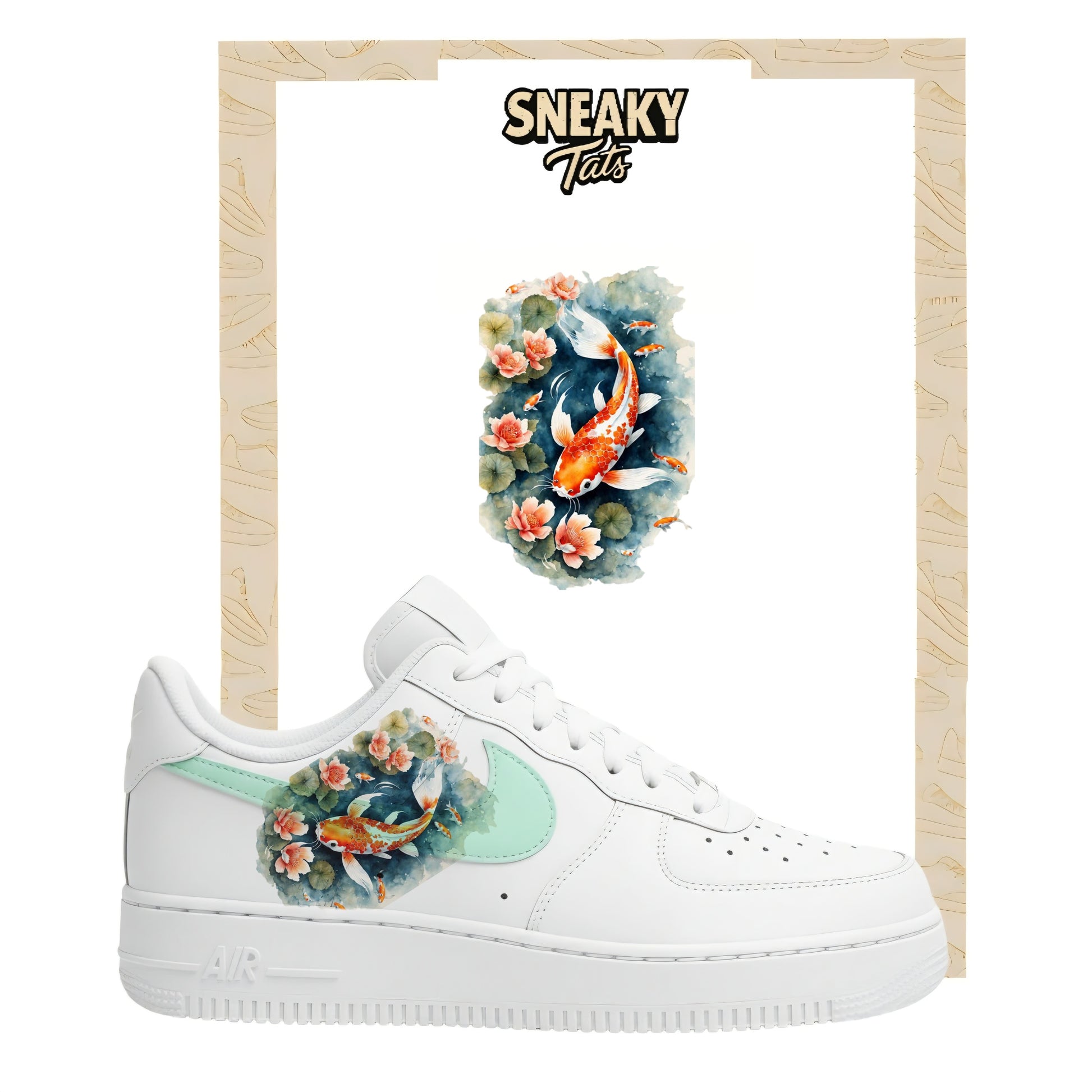 Bügelfolie für Nike Air force 1 und Jordan Koi