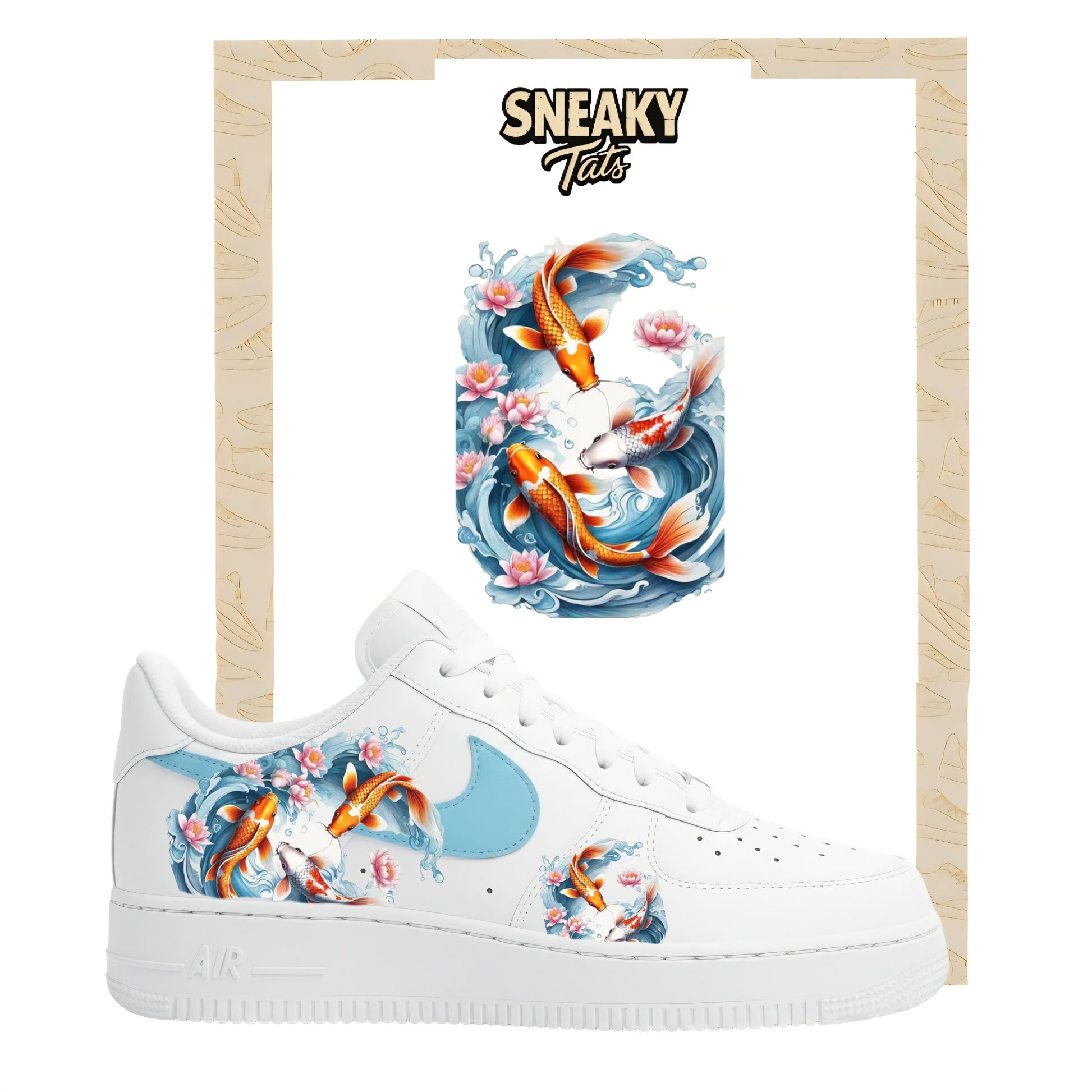 Bügelfolie für Nike Air force 1 und Jordan Koi