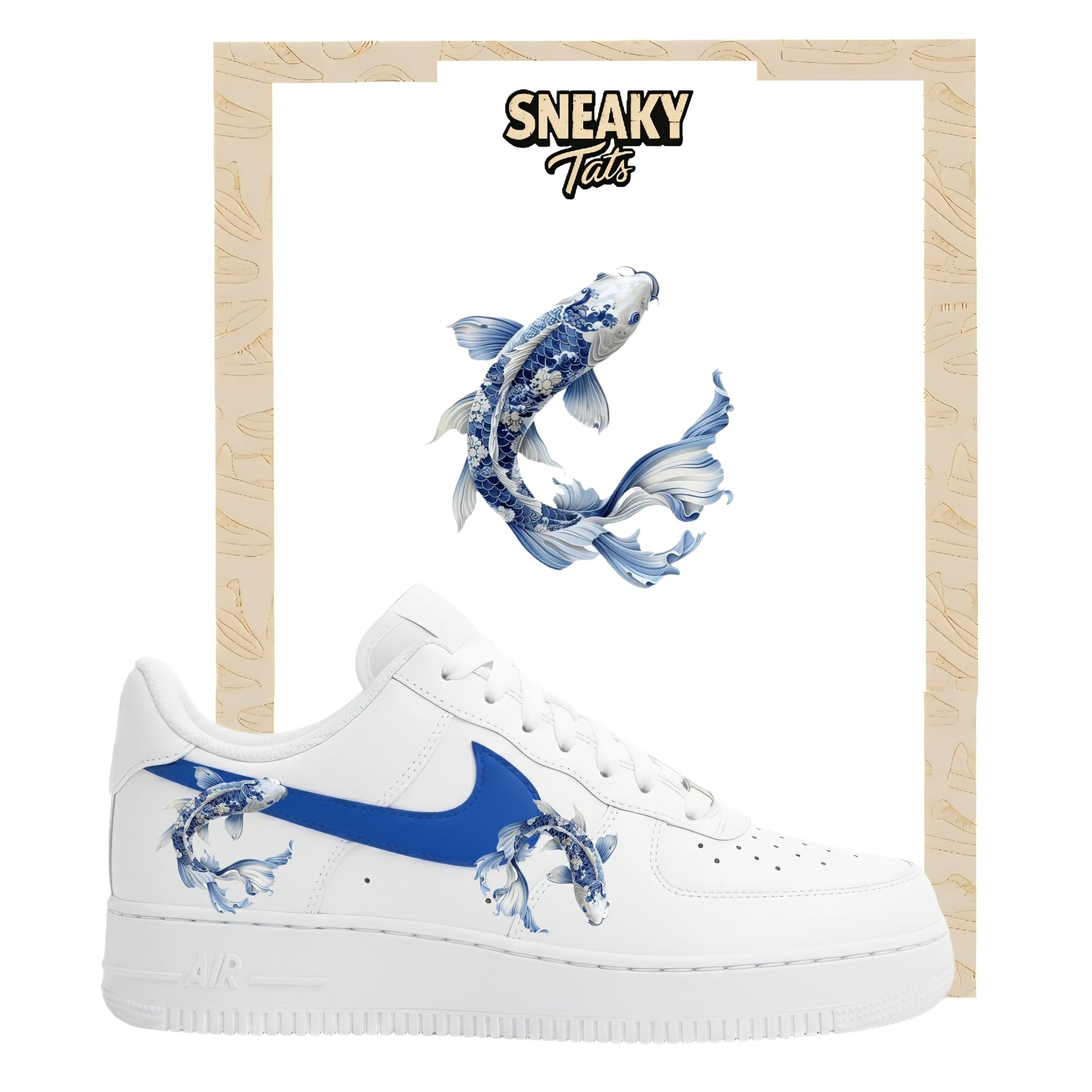 Bügelfolie für Nike Air force 1 und Jordan Koi