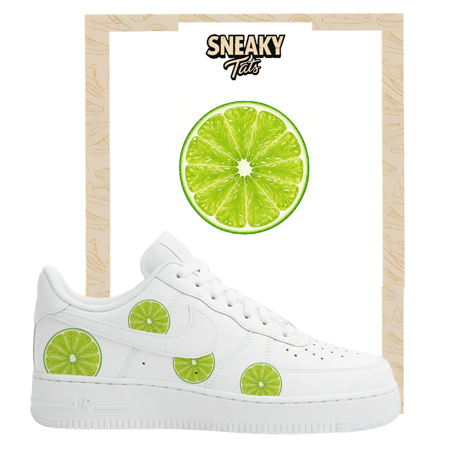Sneakerfolien für Nike Air force 1 und Jordan Limettenscheibe
