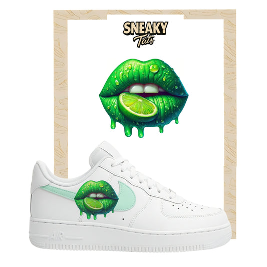 Bügelfolien für Nike Air force 1 und Jordan Limon Lippen