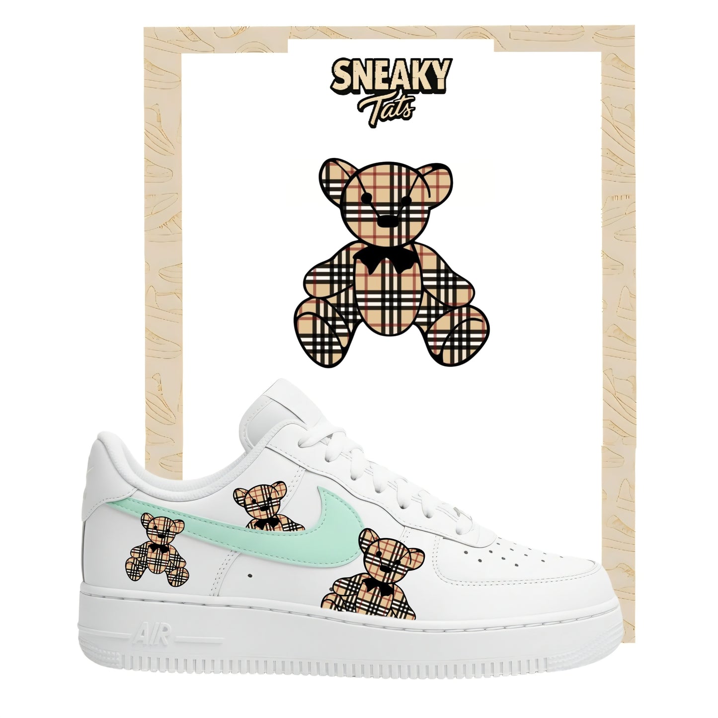 Bügelfolien für Nike Air force 1 und Jordan Luxus Teddy