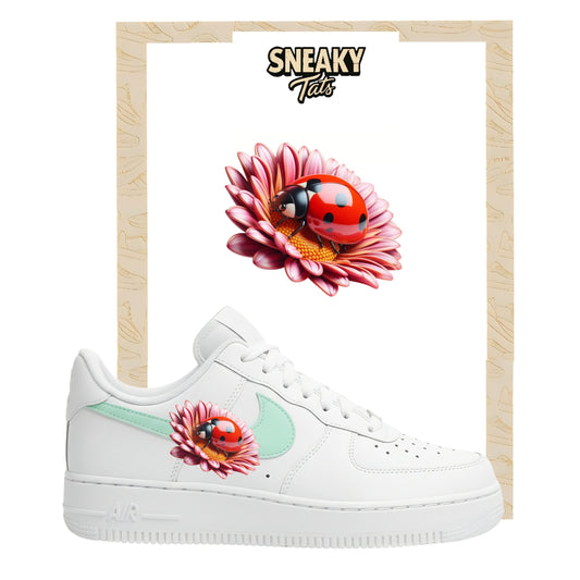 Bügelfolie für Nike Air force 1 und Jordan Marienkäfer