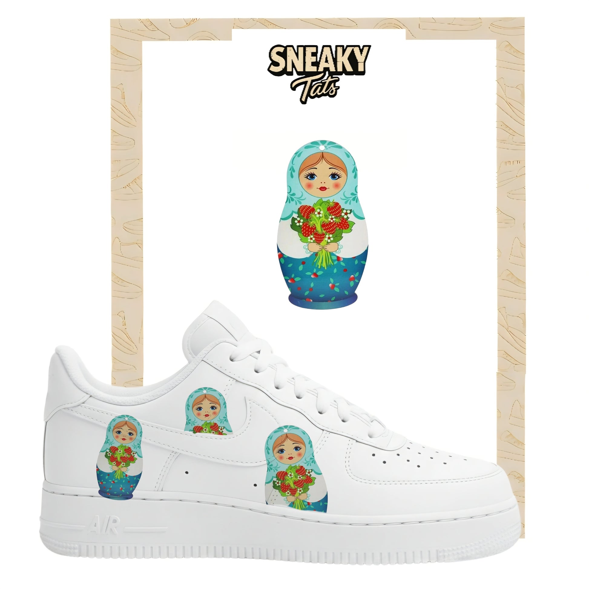 Bügelfolien für Nike Air force 1 und Jordan Matroschka