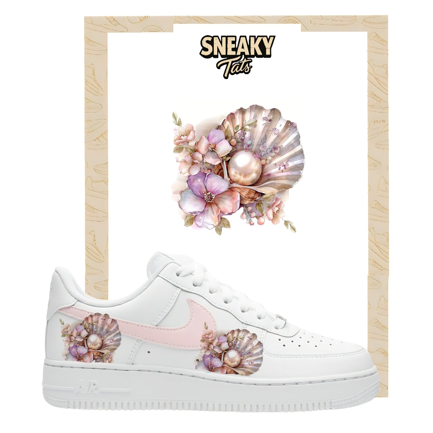 Bügelfolien für Nike Air force 1 und Jordan Muscheln