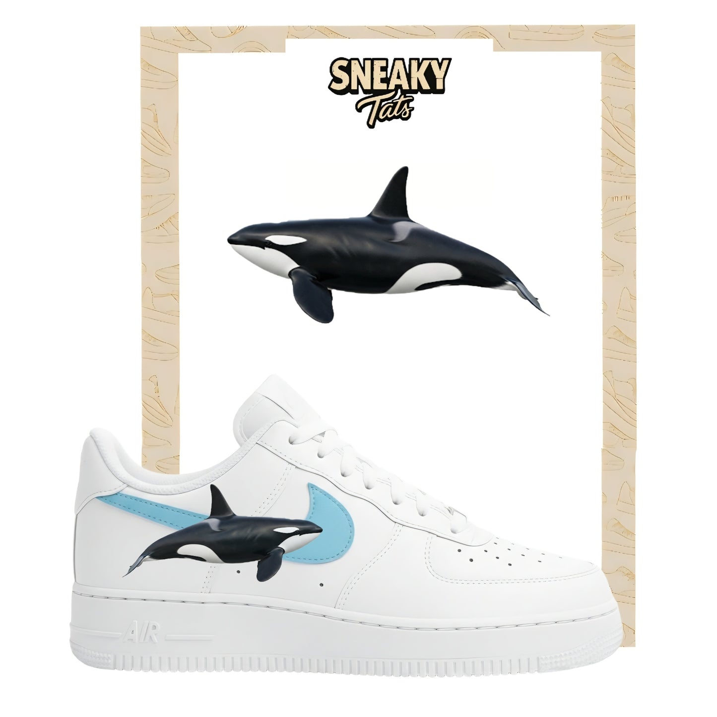 Bügelfolie für Nike Air force 1 und Jordan Orca