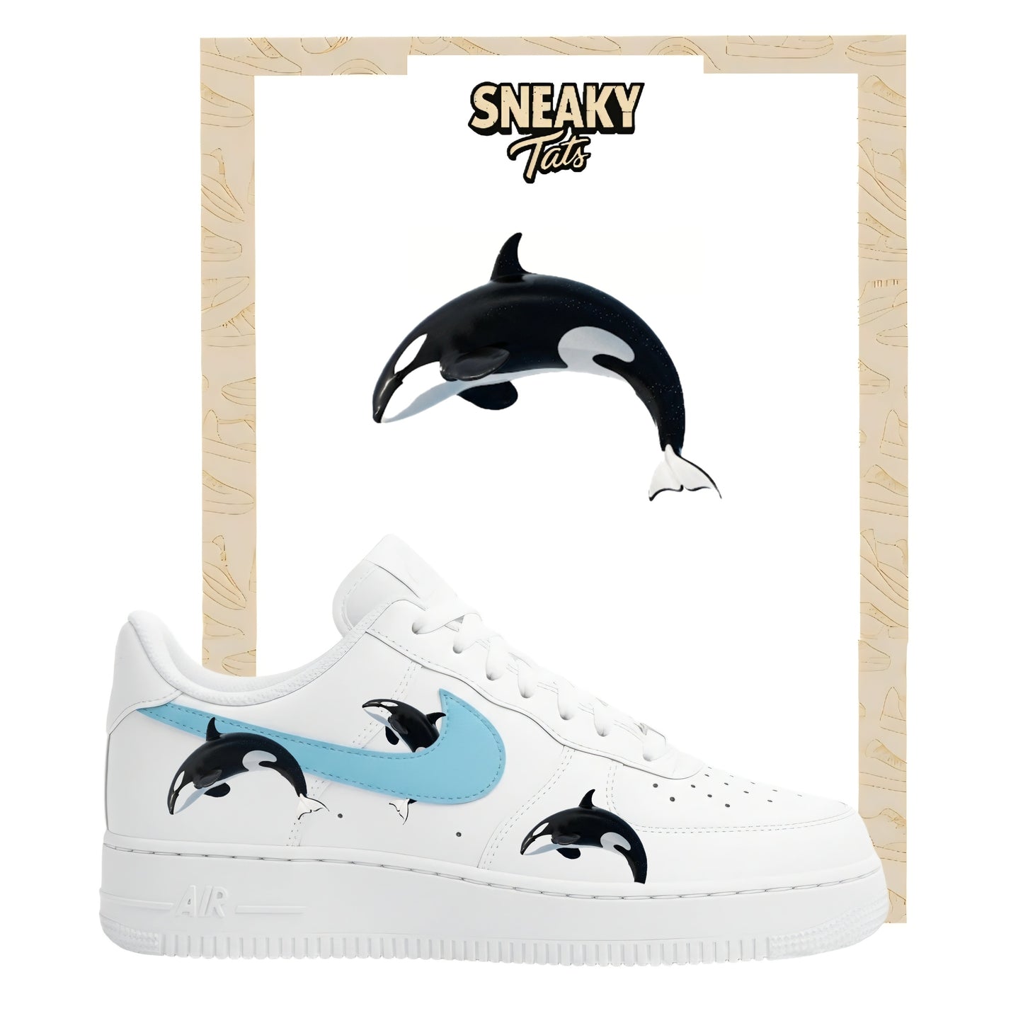 Bügelfolie für Nike Air force 1 und Jordan Orca