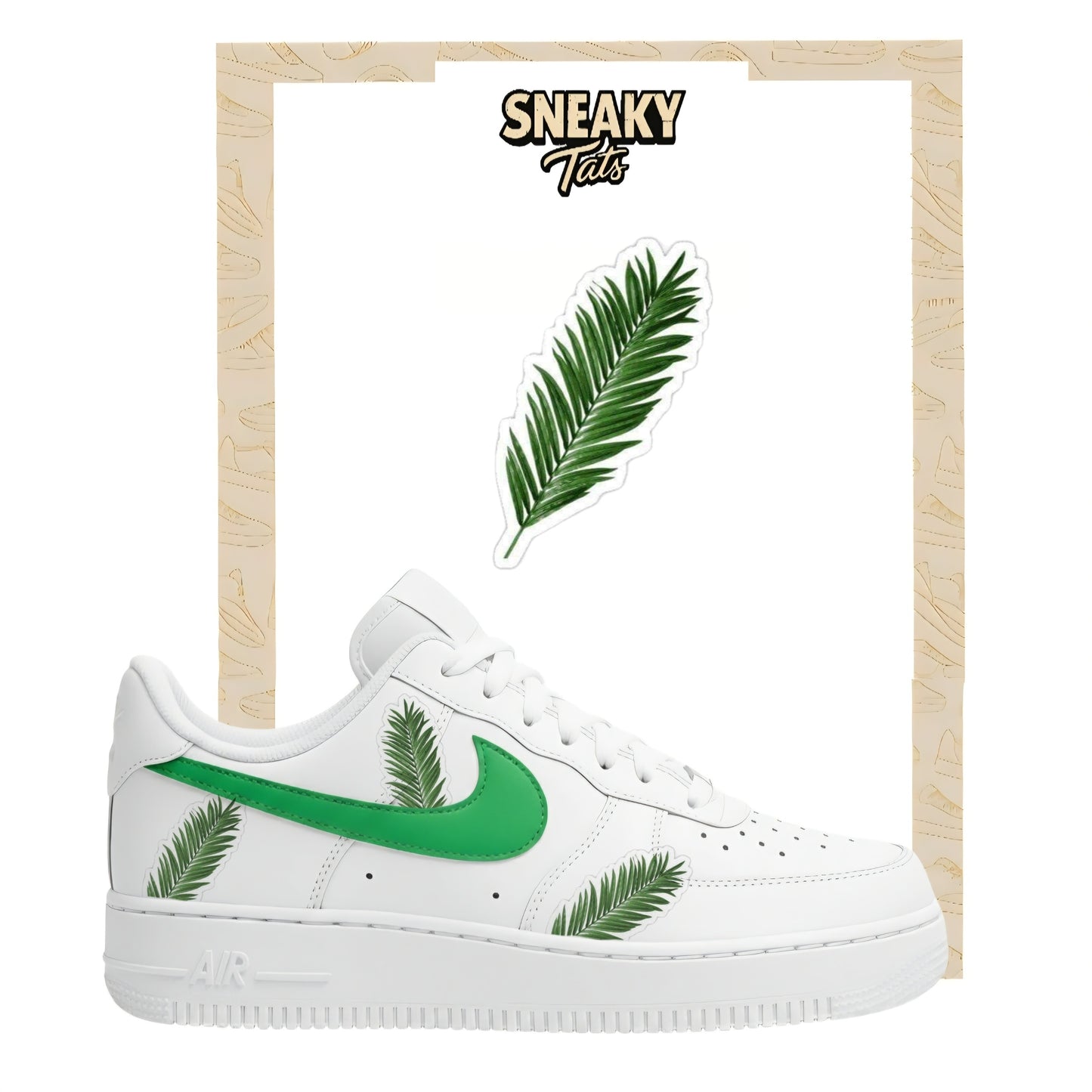 Sneakerfolien für Custom Sneaker Nike Air force 1 und Jordan Palmblatt