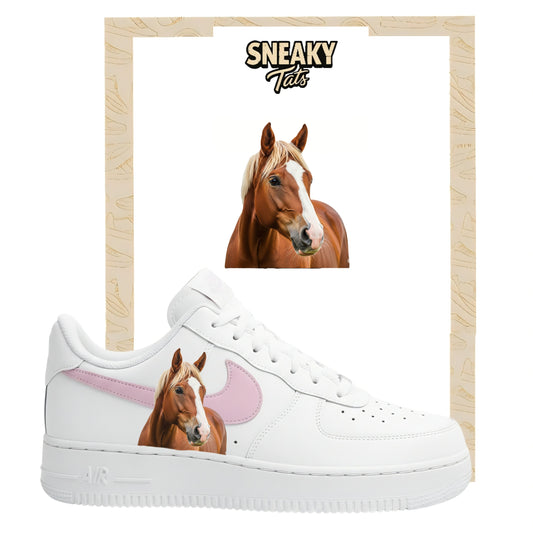 Bügelfolie für Nike Air force 1 und Jordan Pferd