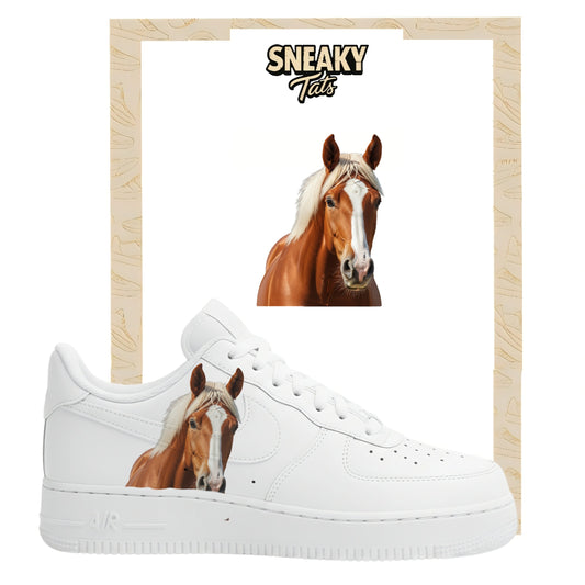 Bügelfolie für Nike Air force 1 und Jordan Pferd