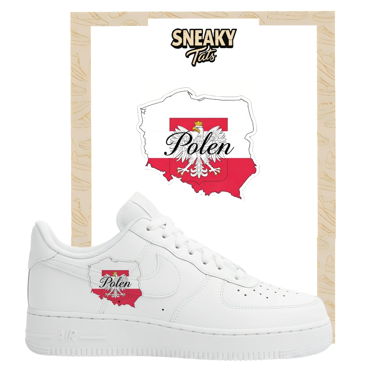 Bügelfolie für Nike Air force 1 und Jordan Polen