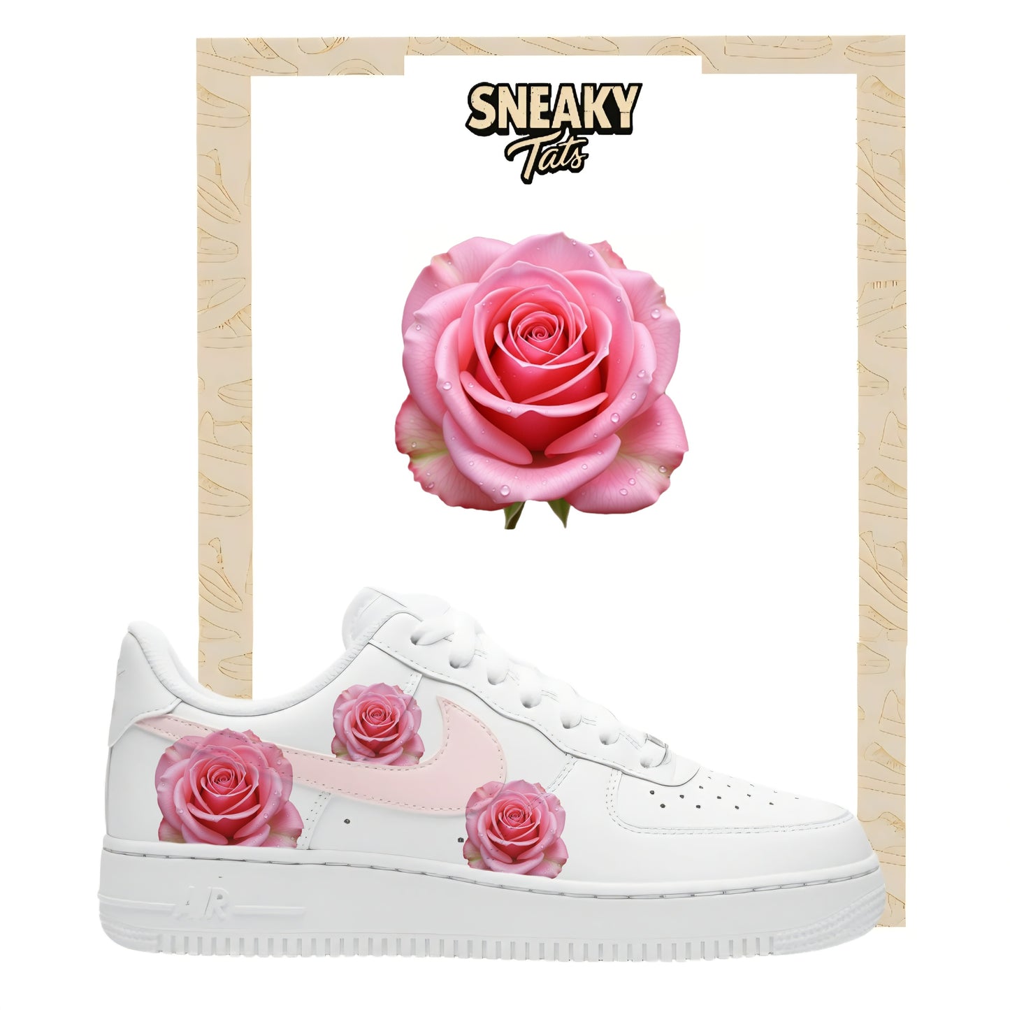 Sneakerfolien für Custom Sneaker Nike Air force 1 und Jordan Rosa Rose