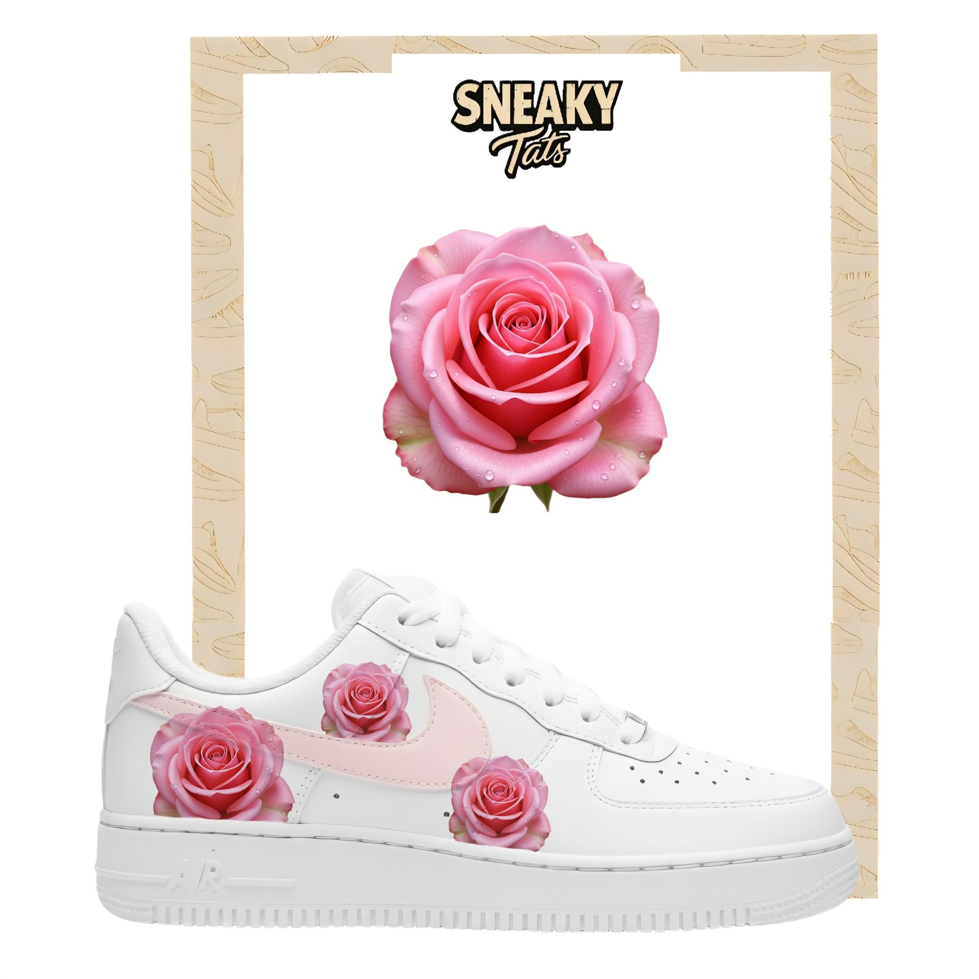 Sneakerfolien für Custom Sneaker Nike Air force 1 und Jordan Rosa Rose