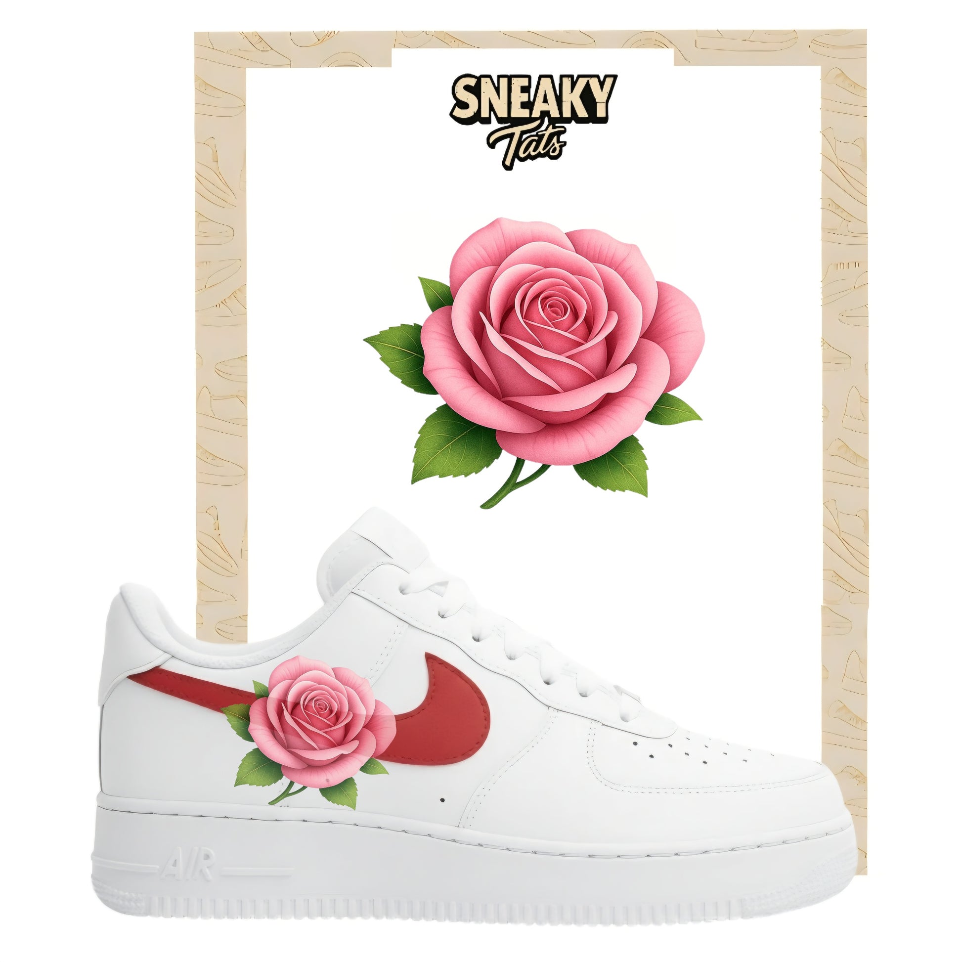 Sneakerfolien für Custom Sneaker Nike Air force 1 und Jordan Rose Altrosa