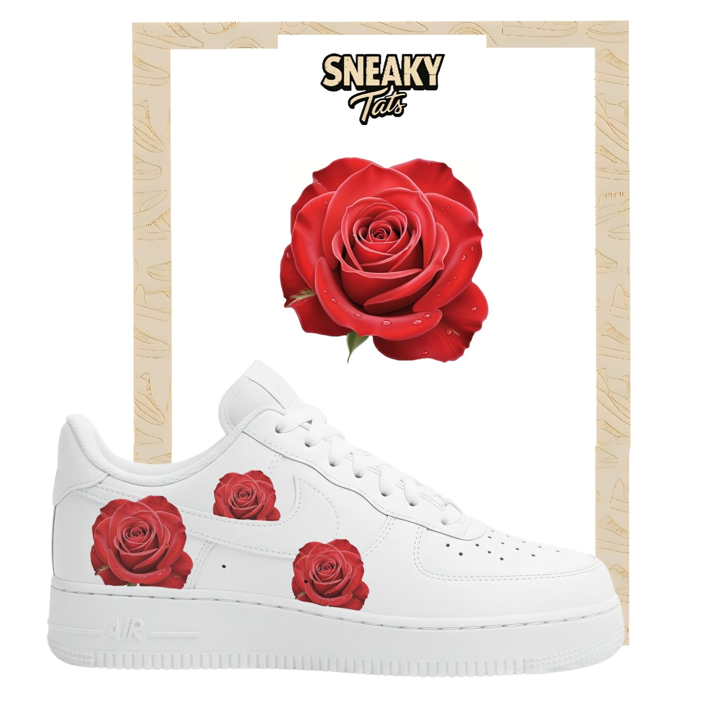Sneakerfolien für Custom Sneaker Nike Air force 1 und Jordan Rote Rosa